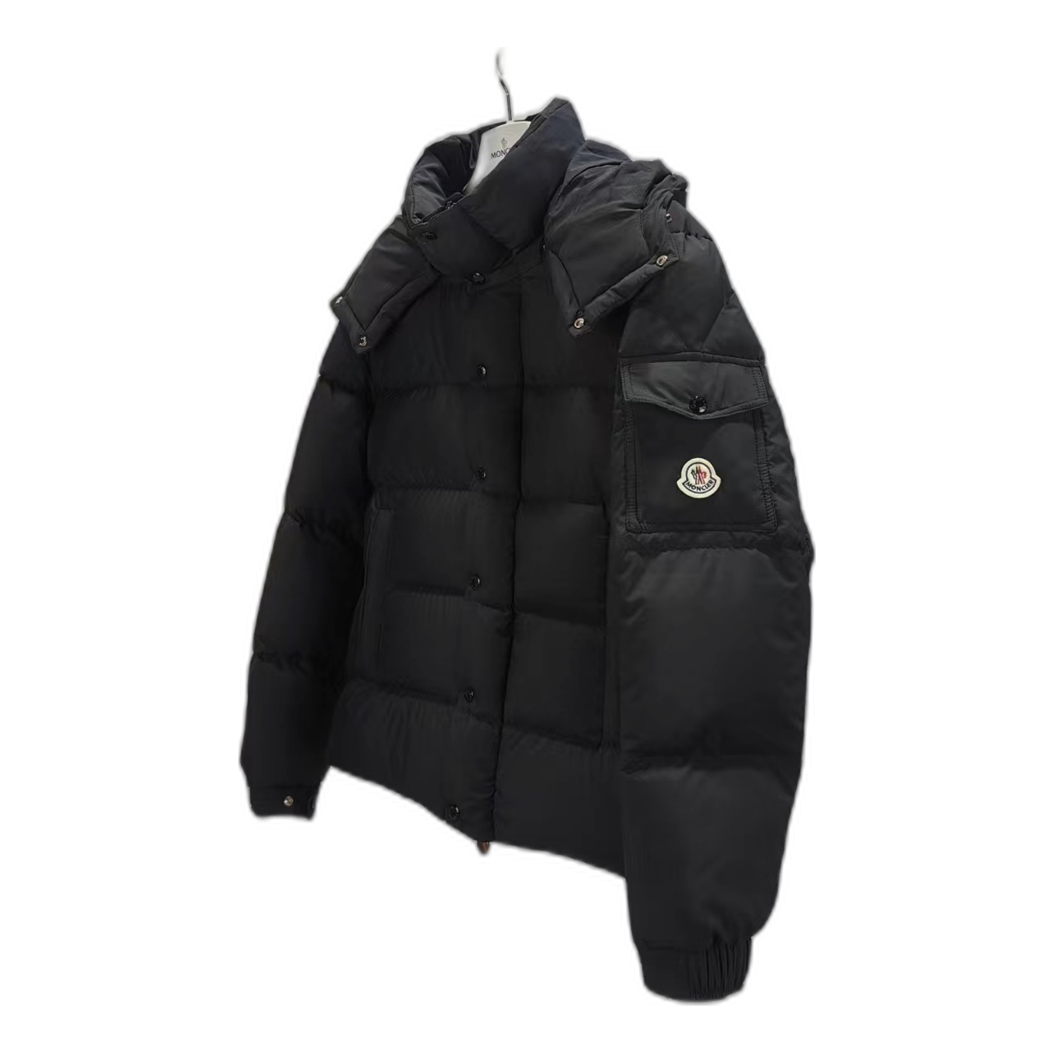 Moncler Maya Matte Hooded Down Puffer – Black
