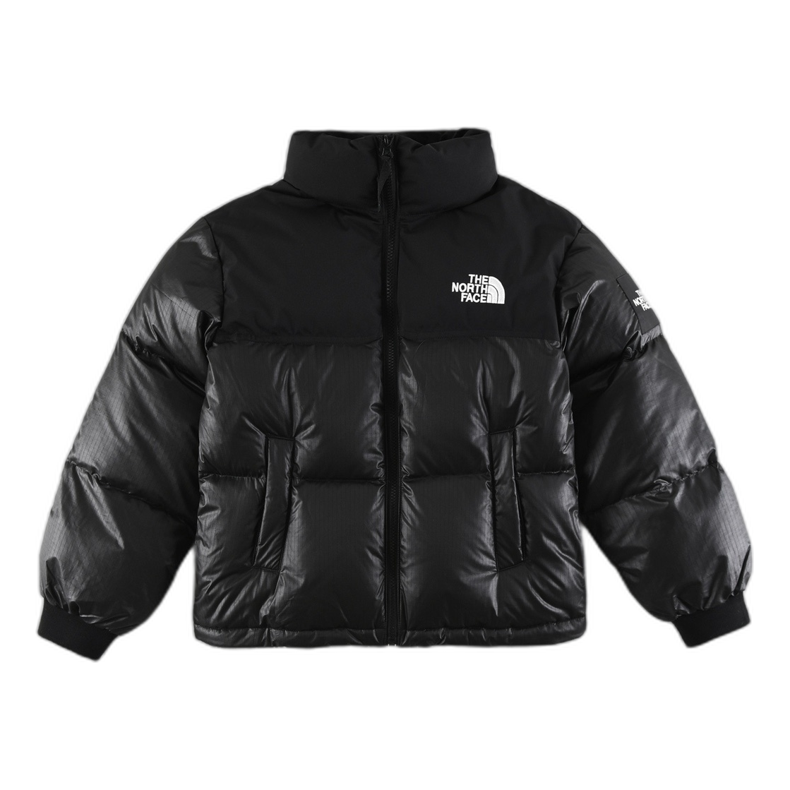 The North Face Nuptse Cropped Puffer Jacket – Black