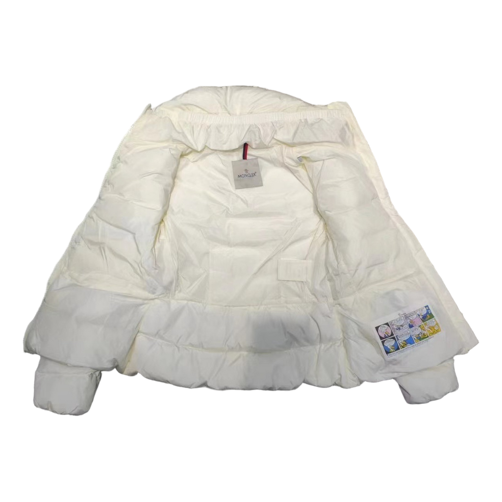 Moncler Drawstring-Waist Stand-Collar Puffer Jacket – Ivory