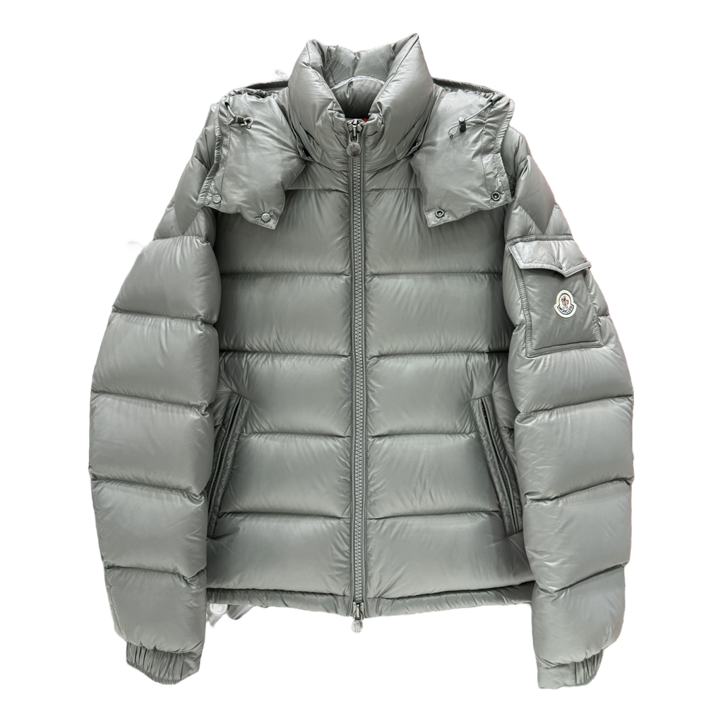 Moncler Maya Hooded Down Puffer – Gray