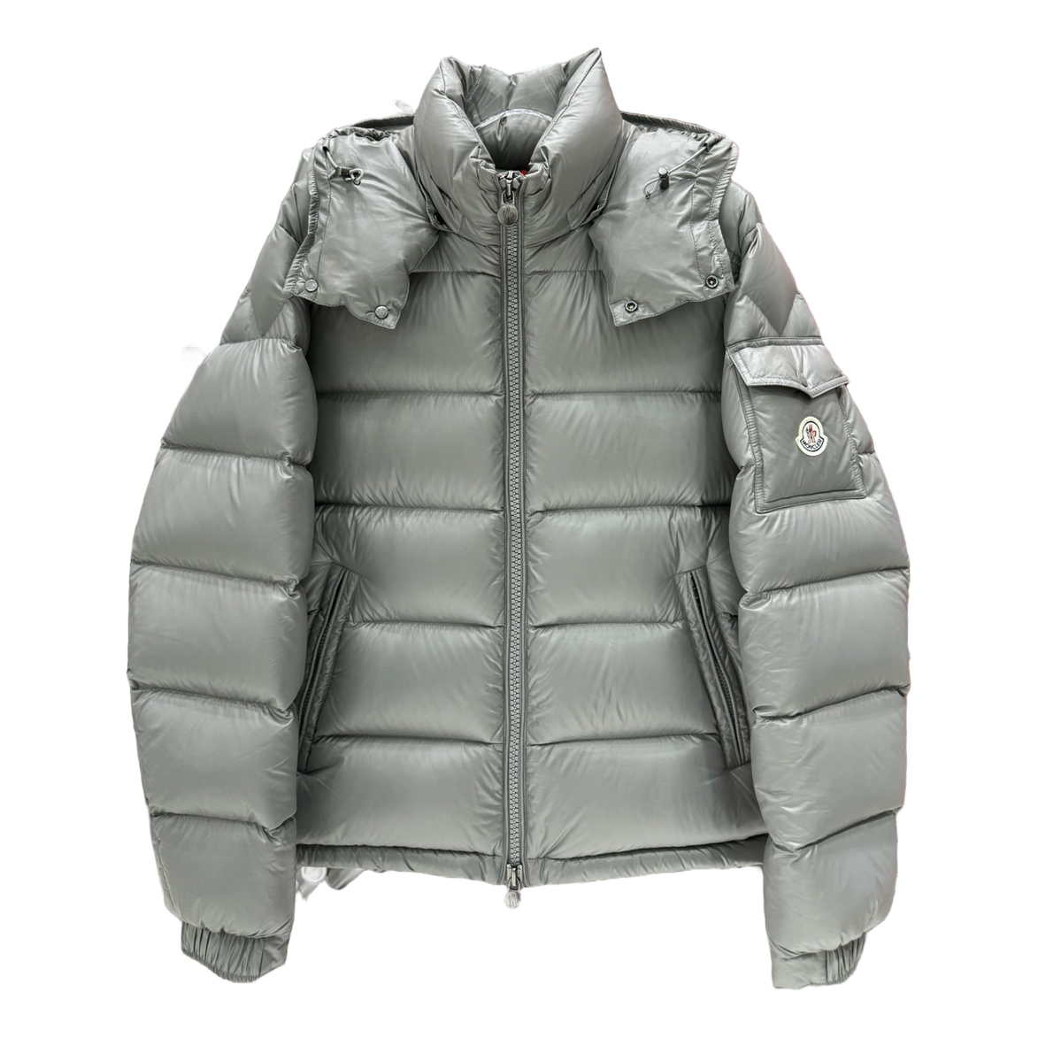 Moncler Maya Hooded Down Puffer – Gray