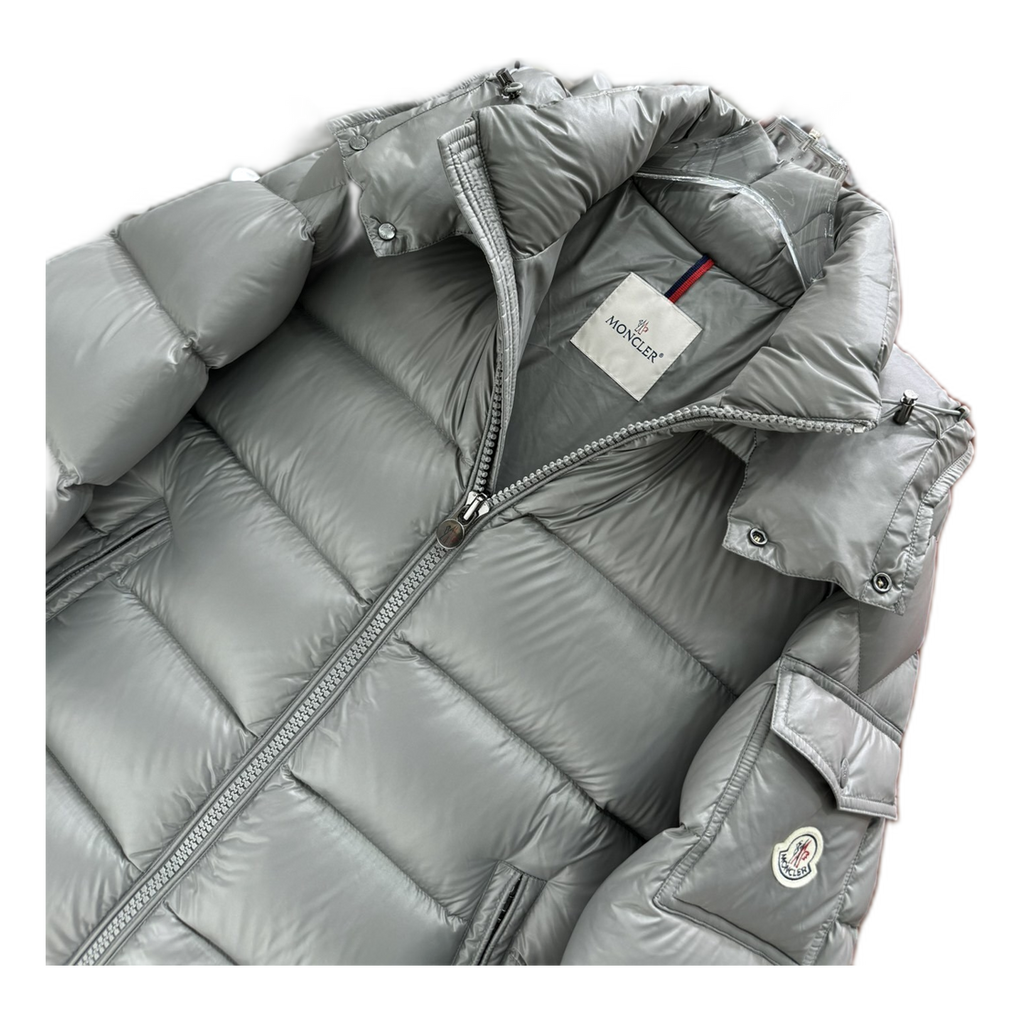 Moncler Maya Hooded Down Puffer – Gray