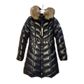Moncler Fulmarus Chevron-Quilted Hooded Puffer Coat — Black
