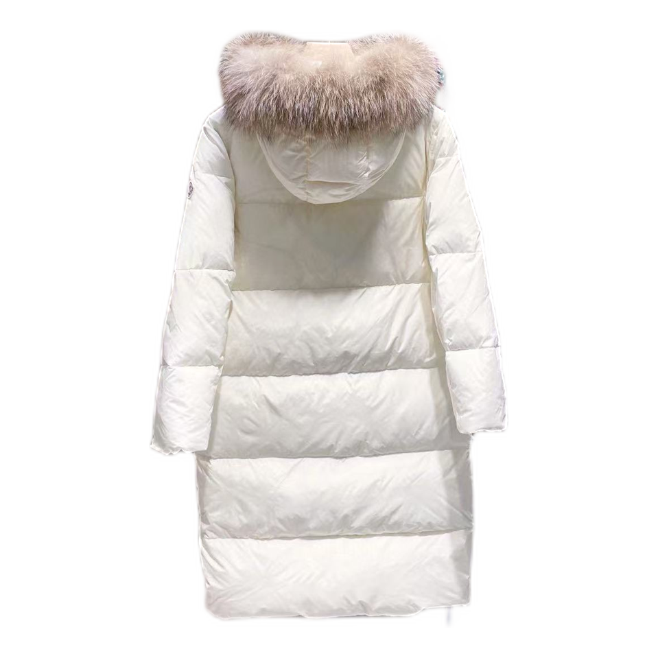 Moncler Marrionnier Long Down Coat – Ivory