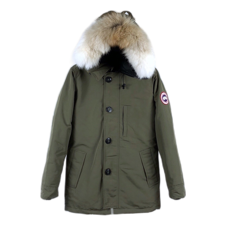 Canada Goose Chateau Parka with Fur-Trimmed Hood in Military Green