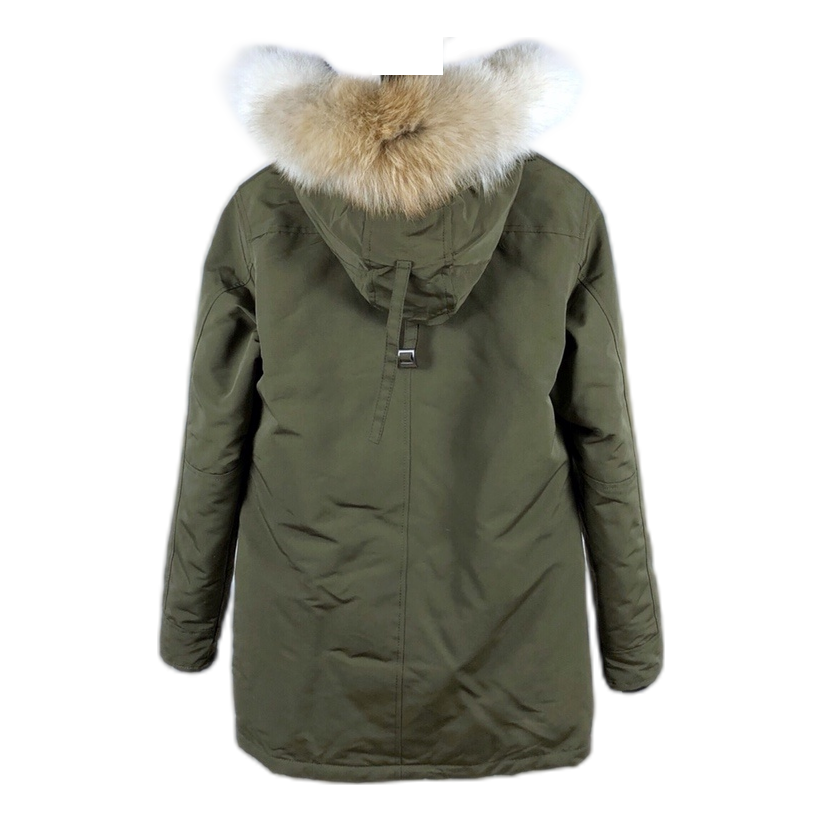 Canada Goose Chateau Parka with Fur-Trimmed Hood in Military Green