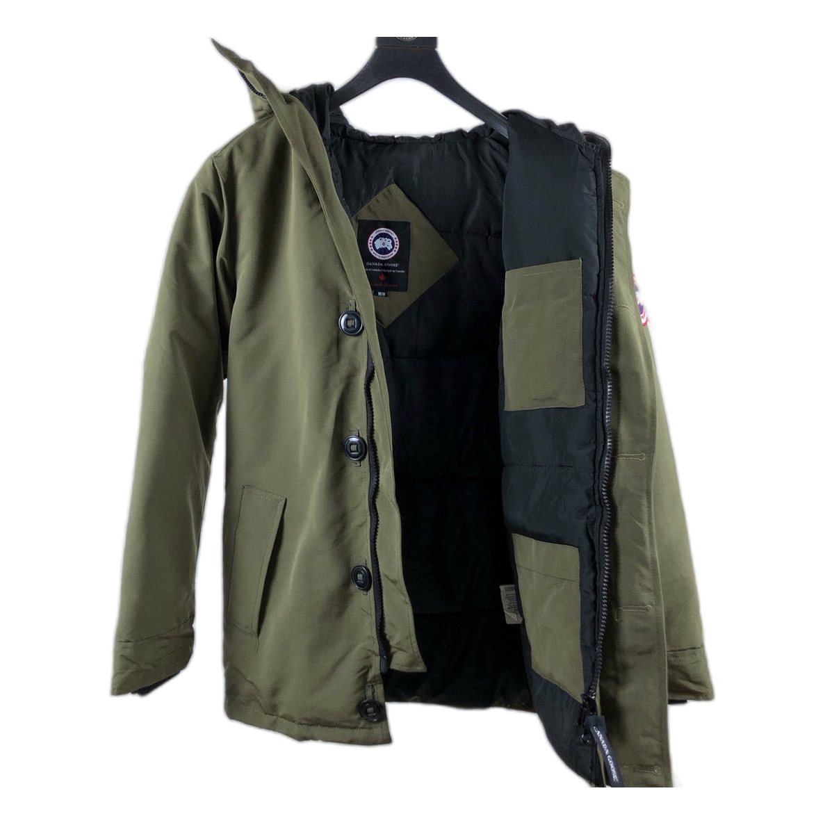 Canada Goose Chateau Parka with Fur-Trimmed Hood in Military Green