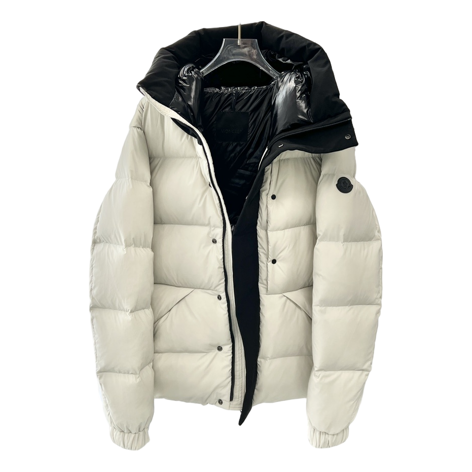 Moncler Color-Block Puffer Jacket with Contrast Hood