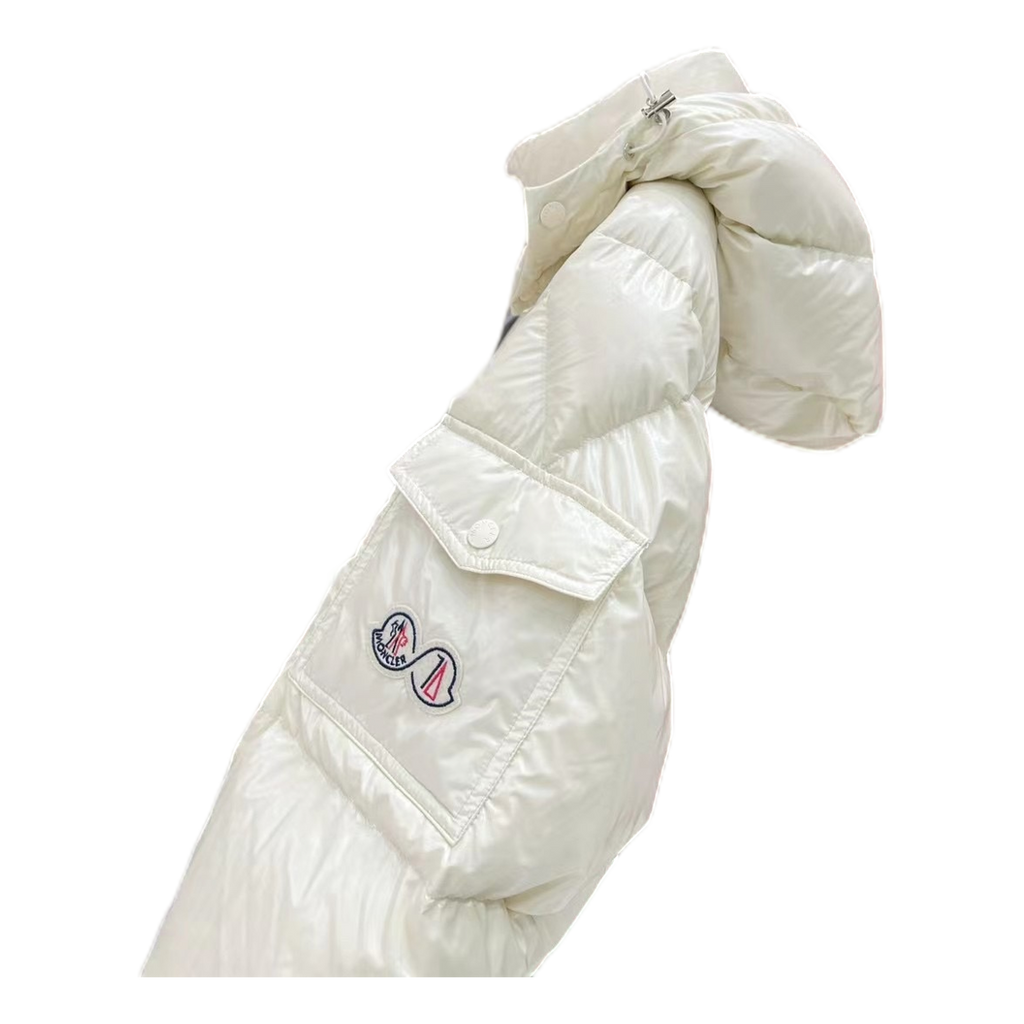 Moncler Maya 70th Anniversary Glossy Hooded Down Puffer