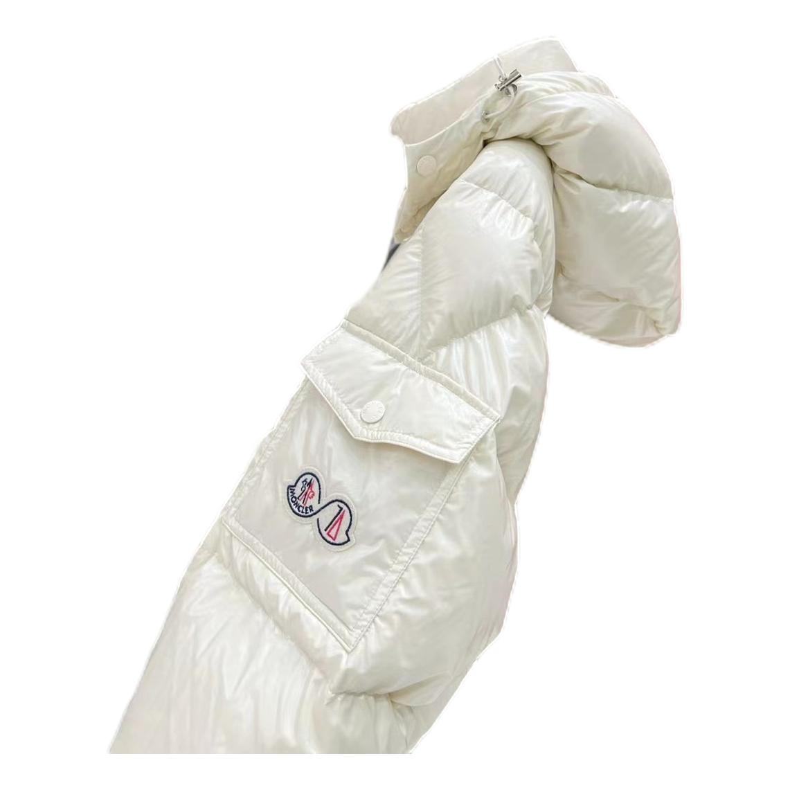 Moncler Maya 70th Anniversary Glossy Hooded Down Puffer