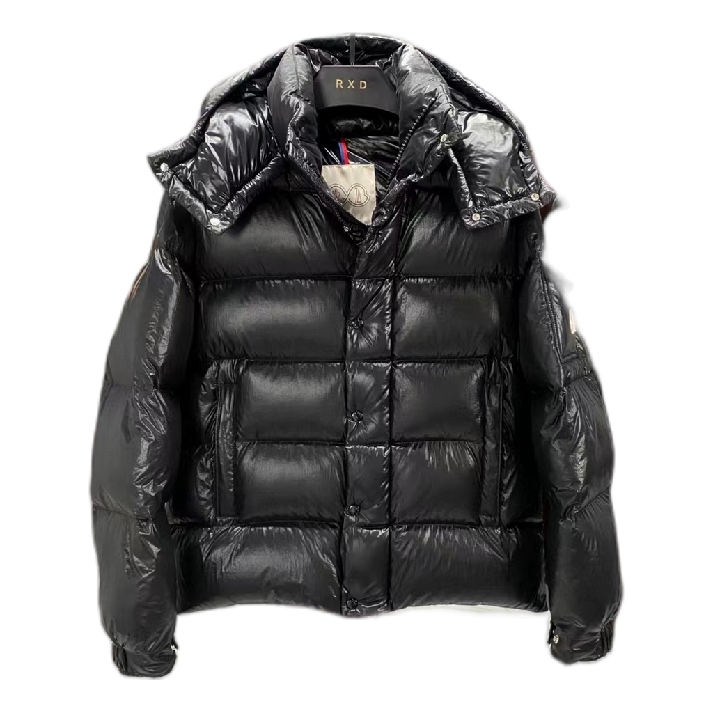 Moncler Maya 70th Anniversary Glossy Hooded Down Puffer