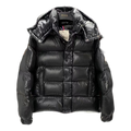 Moncler Maya 70th Anniversary Glossy Hooded Down Puffer