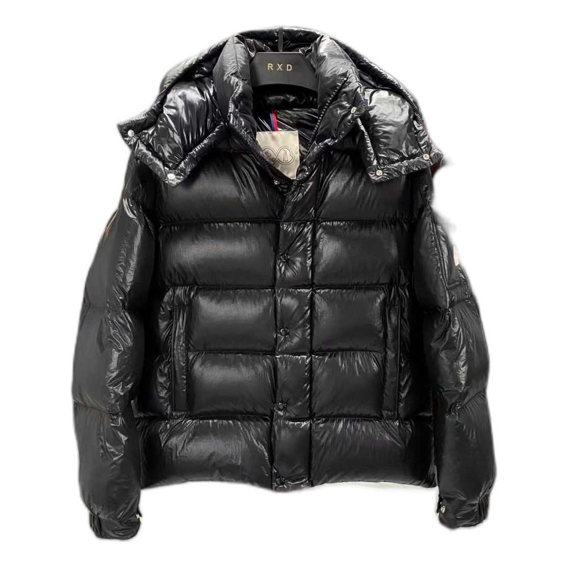 Moncler Maya 70th Anniversary Glossy Hooded Down Puffer