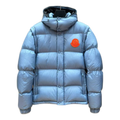 Moncler Oversized Chest-Badge Hooded Down Puffer – Navy
