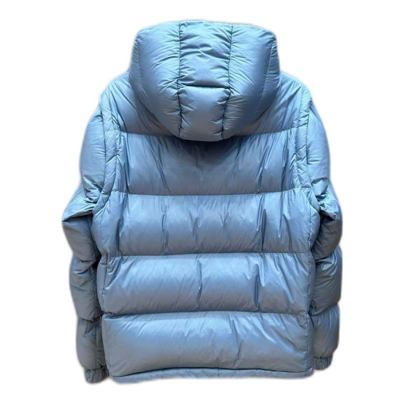 Moncler Oversized Chest-Badge Hooded Down Puffer – Navy