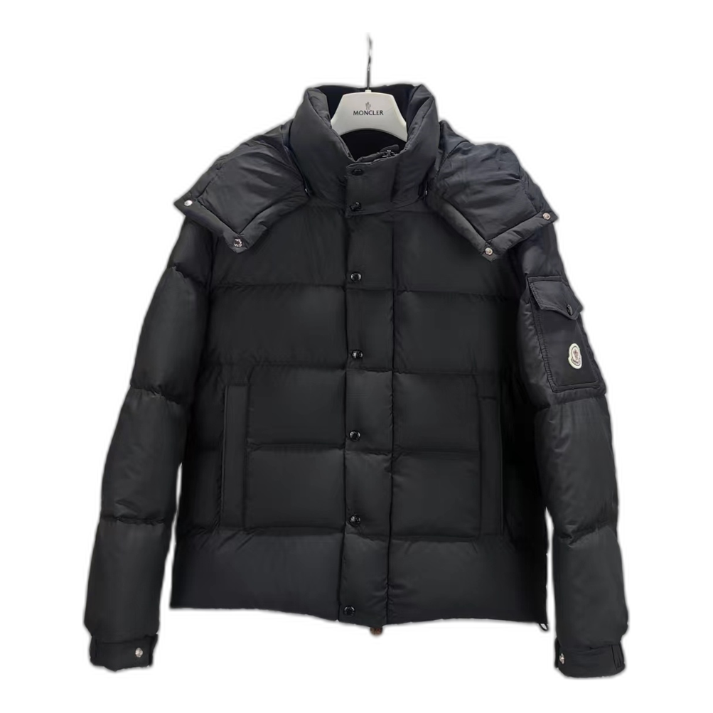Moncler Maya Matte Hooded Down Puffer – Black