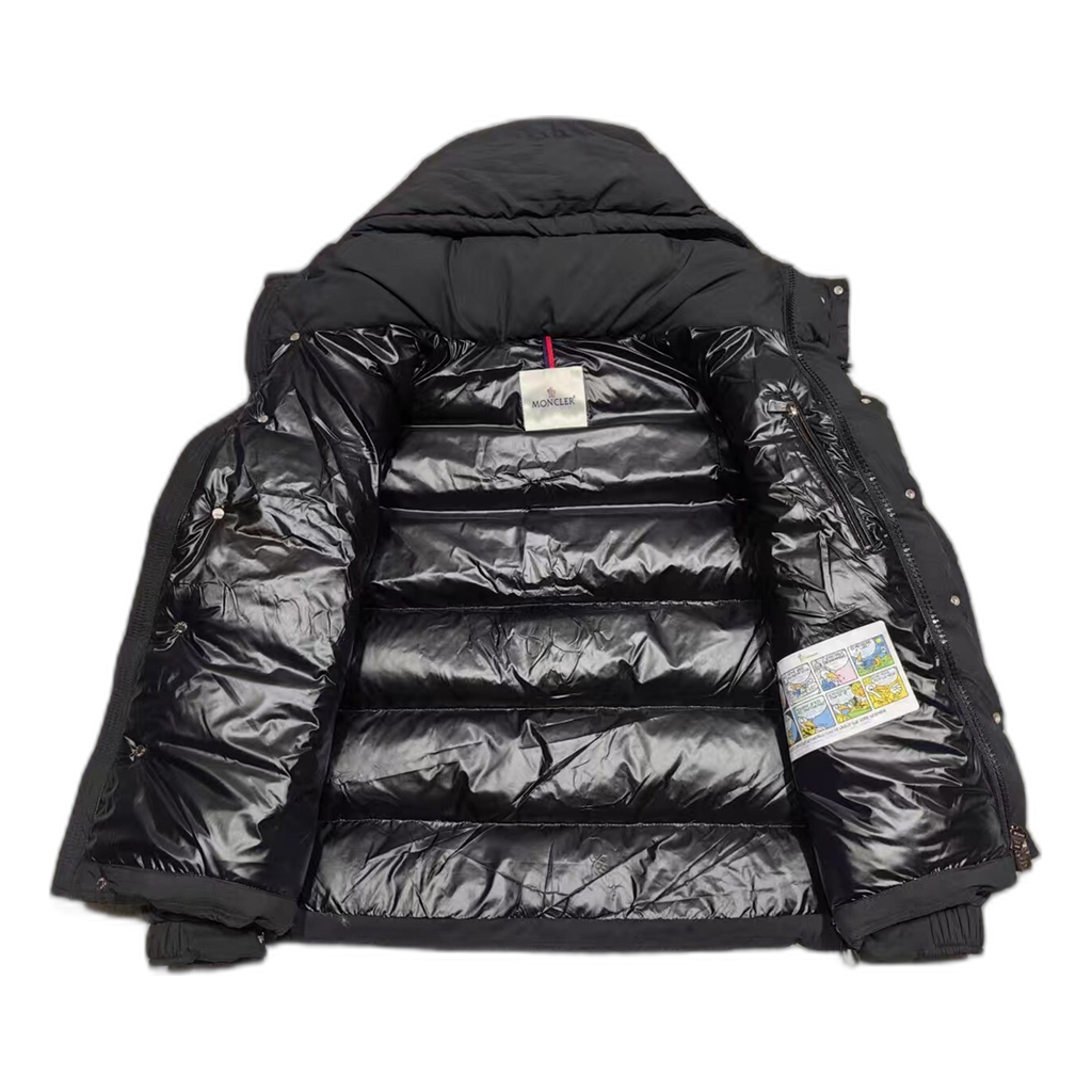 Moncler Maya Matte Hooded Down Puffer – Black