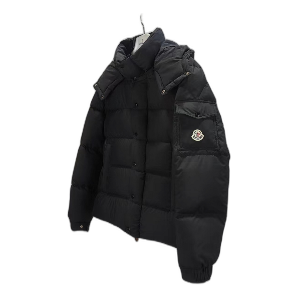 Moncler Maya Matte Hooded Down Puffer – Black