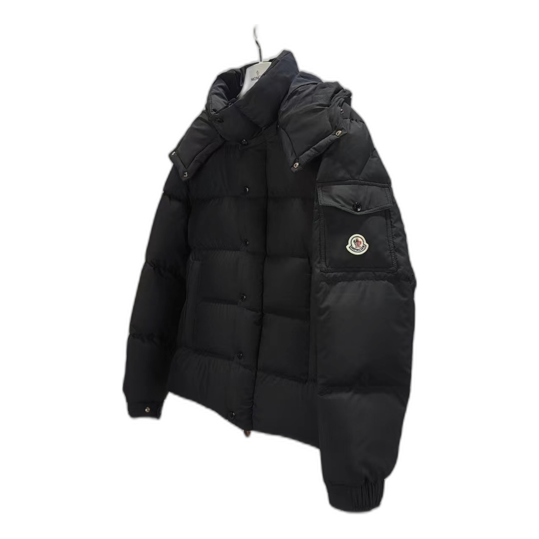 Moncler Maya Matte Hooded Down Puffer – Black