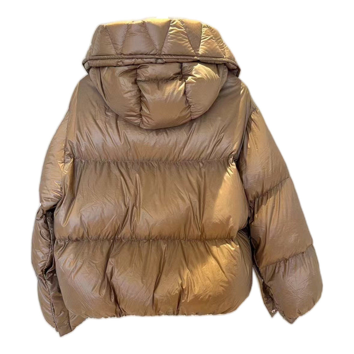 Moncler Borey Hooded Down Jacket in Bronze