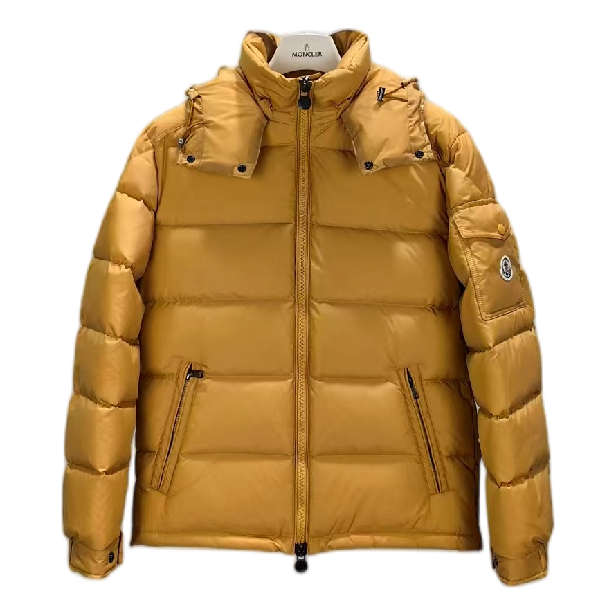 Moncler Maya Hooded Down Puffer – Yellow