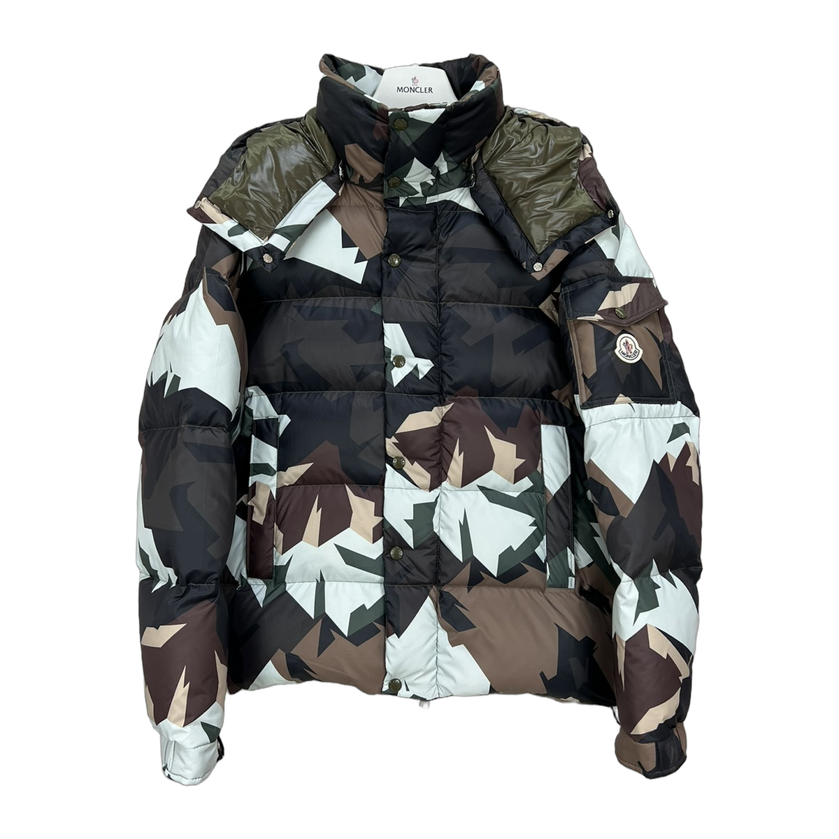 Moncler Mosa Camouflage Hooded Down Puffer