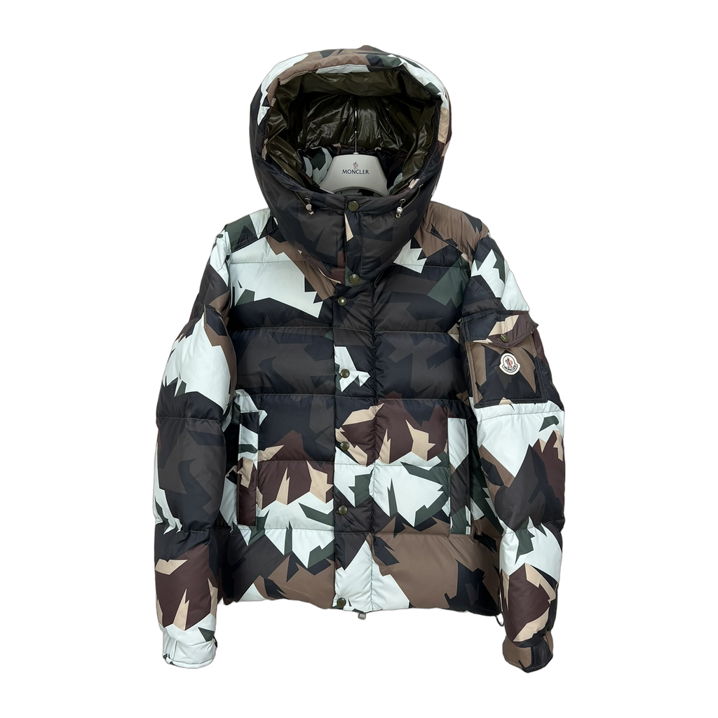 Moncler Mosa Camouflage Hooded Down Puffer