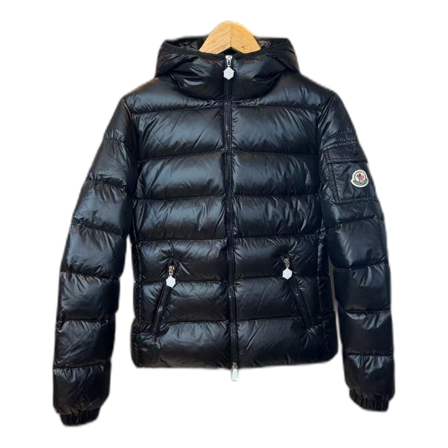 Moncler Gles Glossy Hooded Puffer Jacket