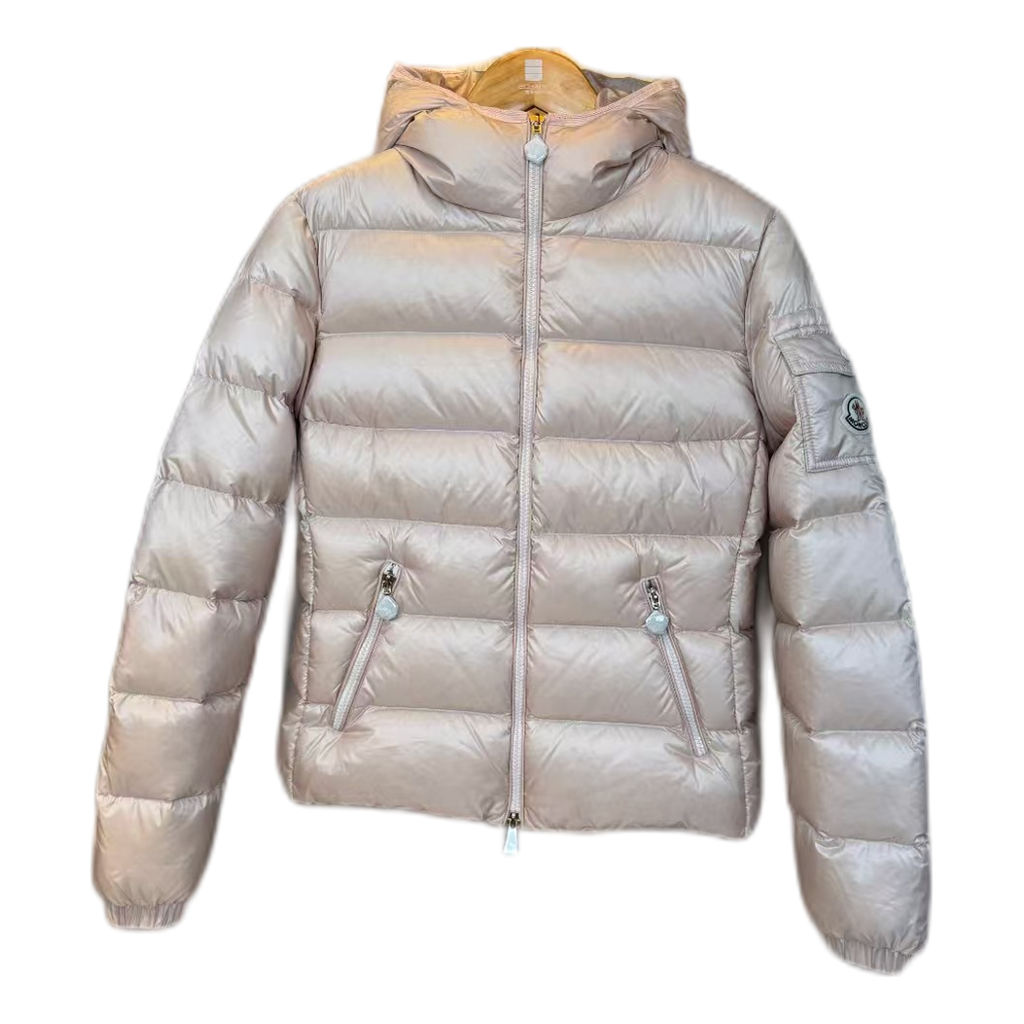 Moncler Gles Glossy Hooded Puffer Jacket