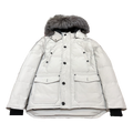 Moose Knuckles Four-Pocket Coyote Fur-Trim Hooded Down Puffer