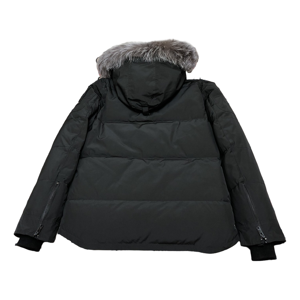 Moose Knuckles Four-Pocket Coyote Fur-Trim Hooded Down Puffer