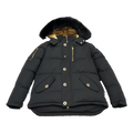 Moose Knuckles Gold 3Q Coyote Fur-Trim Down Puffer – Black
