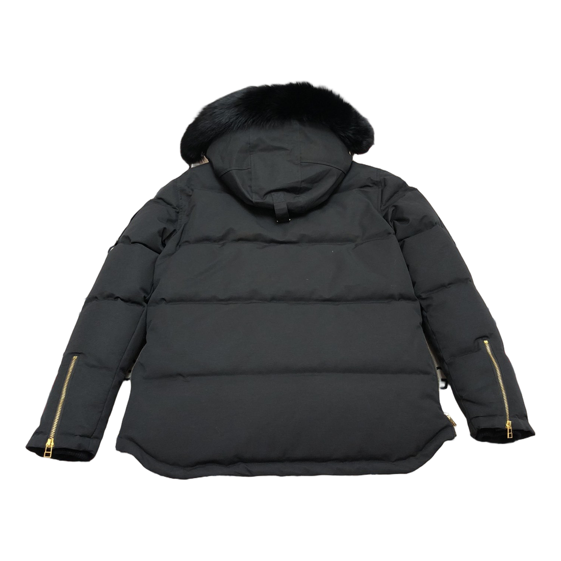 Moose Knuckles Gold 3Q Coyote Fur-Trim Down Puffer – Black