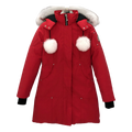 Moose Knuckles Stirling Pom-Pom Parka – White Fur Trim