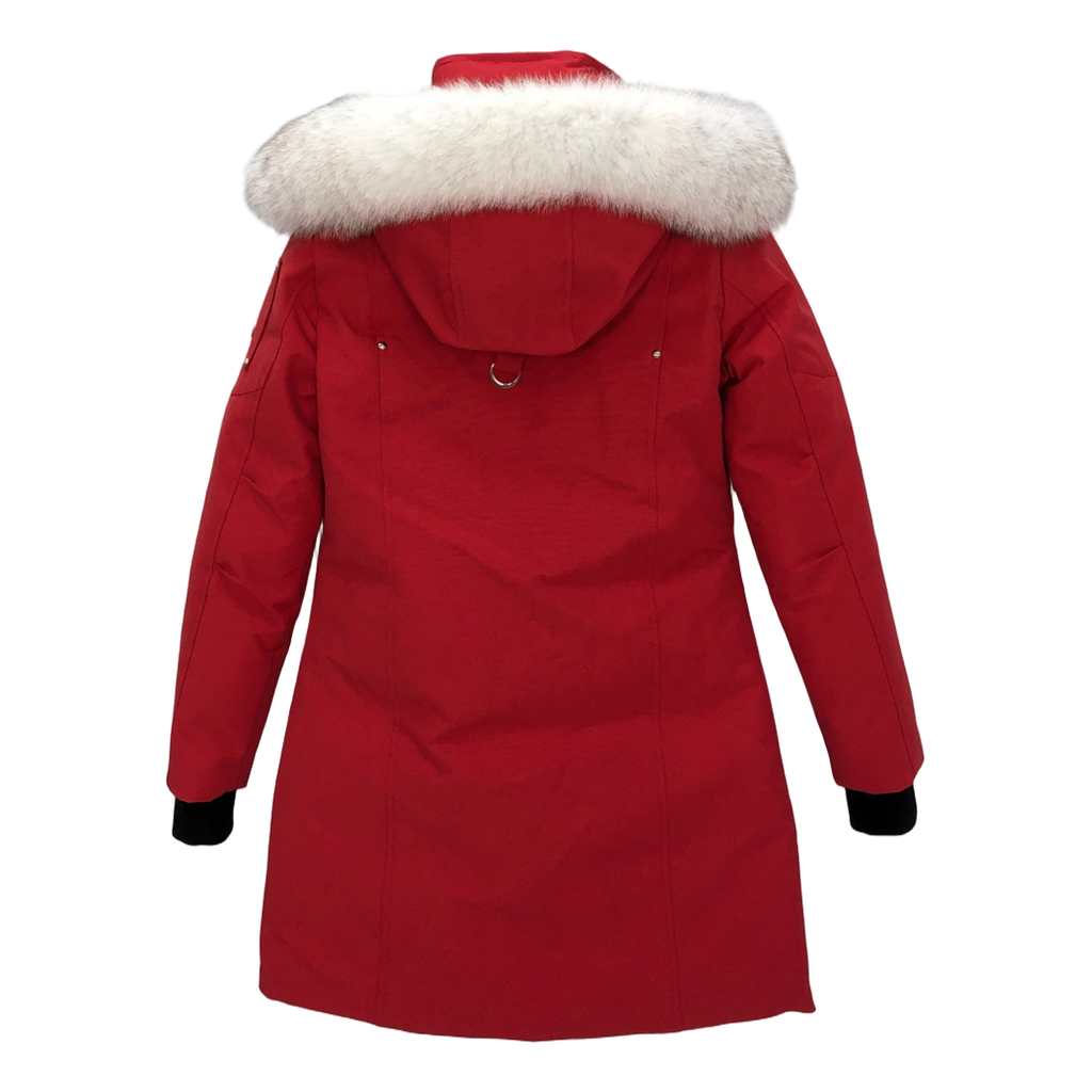 Moose Knuckles Stirling Pom-Pom Parka – White Fur Trim