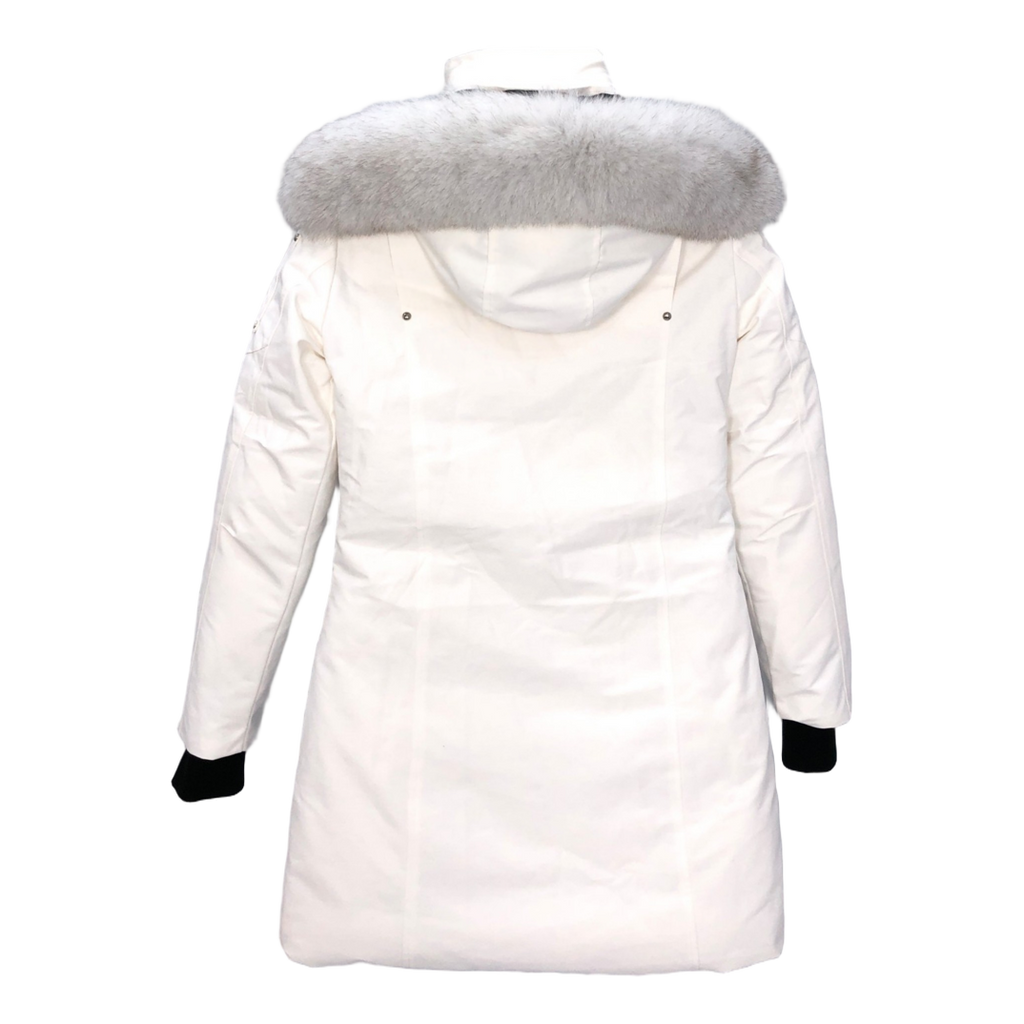 Moose Knuckles Stirling Pom-Pom Parka – White Fur Trim