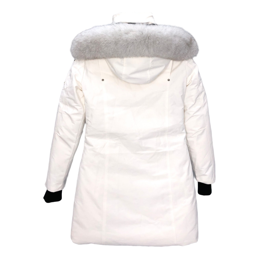 Moose Knuckles Stirling Pom-Pom Parka – White Fur Trim