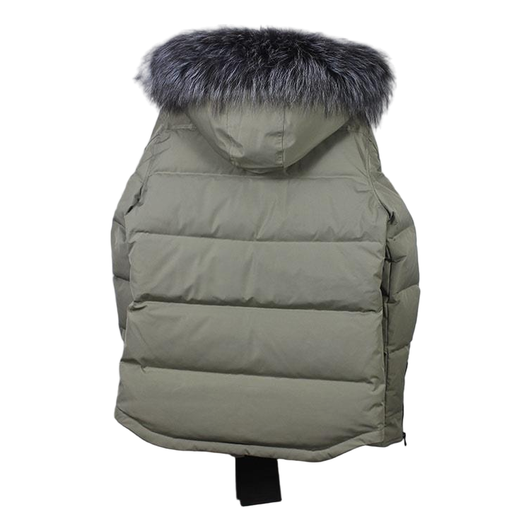 Moose Knuckles Four-Pocket Coyote Fur-Trim Quilted Down Jacket