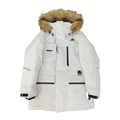 New Balance Fur-Trim Hooded Utility Jacket – White