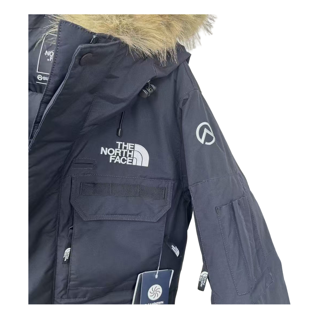 The North Face Four-Pocket Faux Fur-Trim Hooded Parka – Graphite