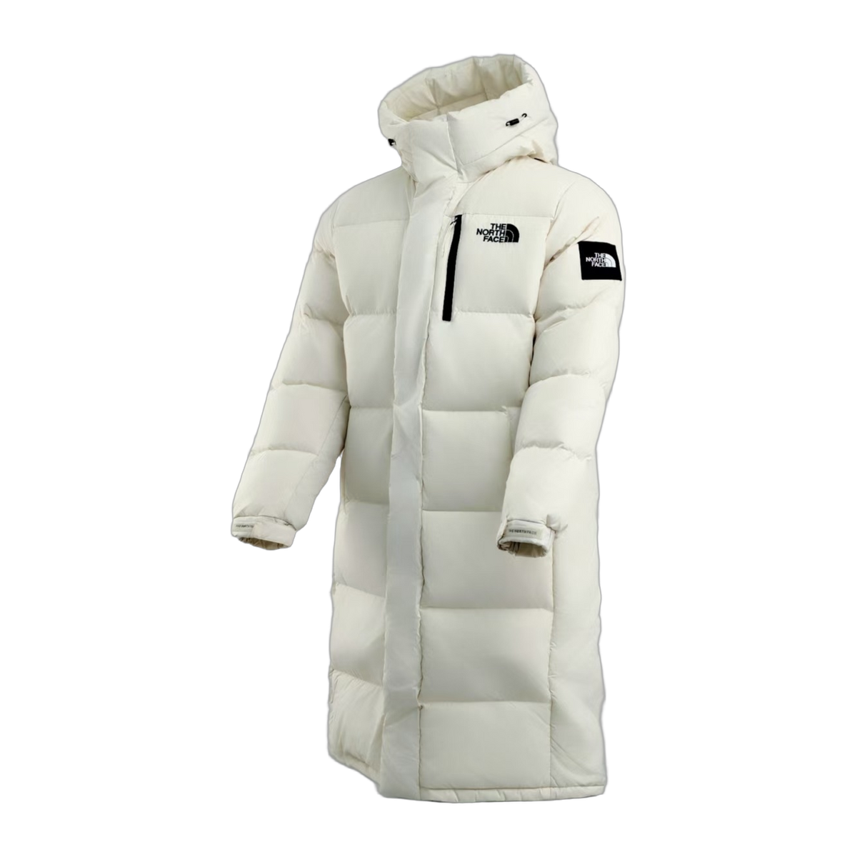 The North Face Colour-Block Long Down Coat – White